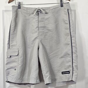 Abercrombie & Fitch Gray & Navy Swim Trunks Size 34
